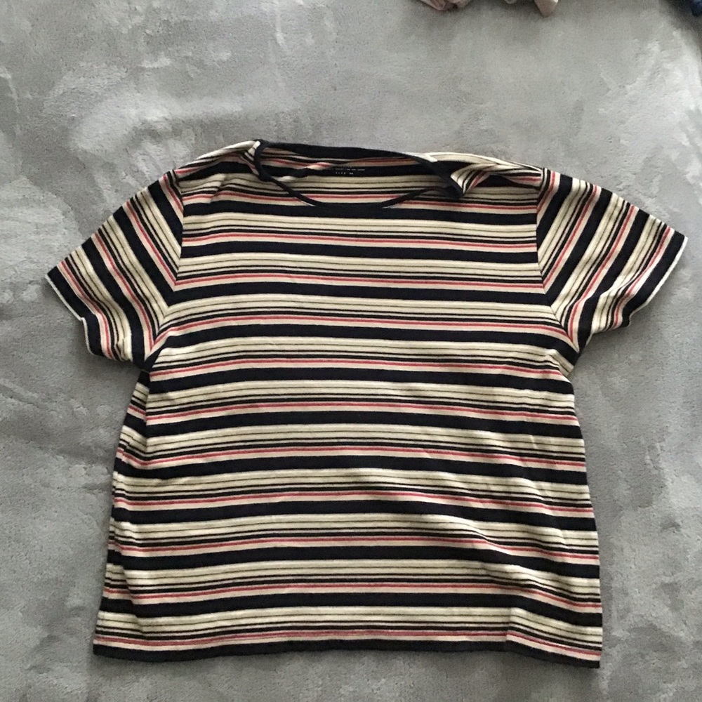 Charter club striped short sleeve top